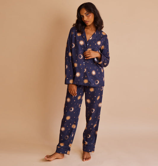 Cotton Sateen Celestial Pajamas