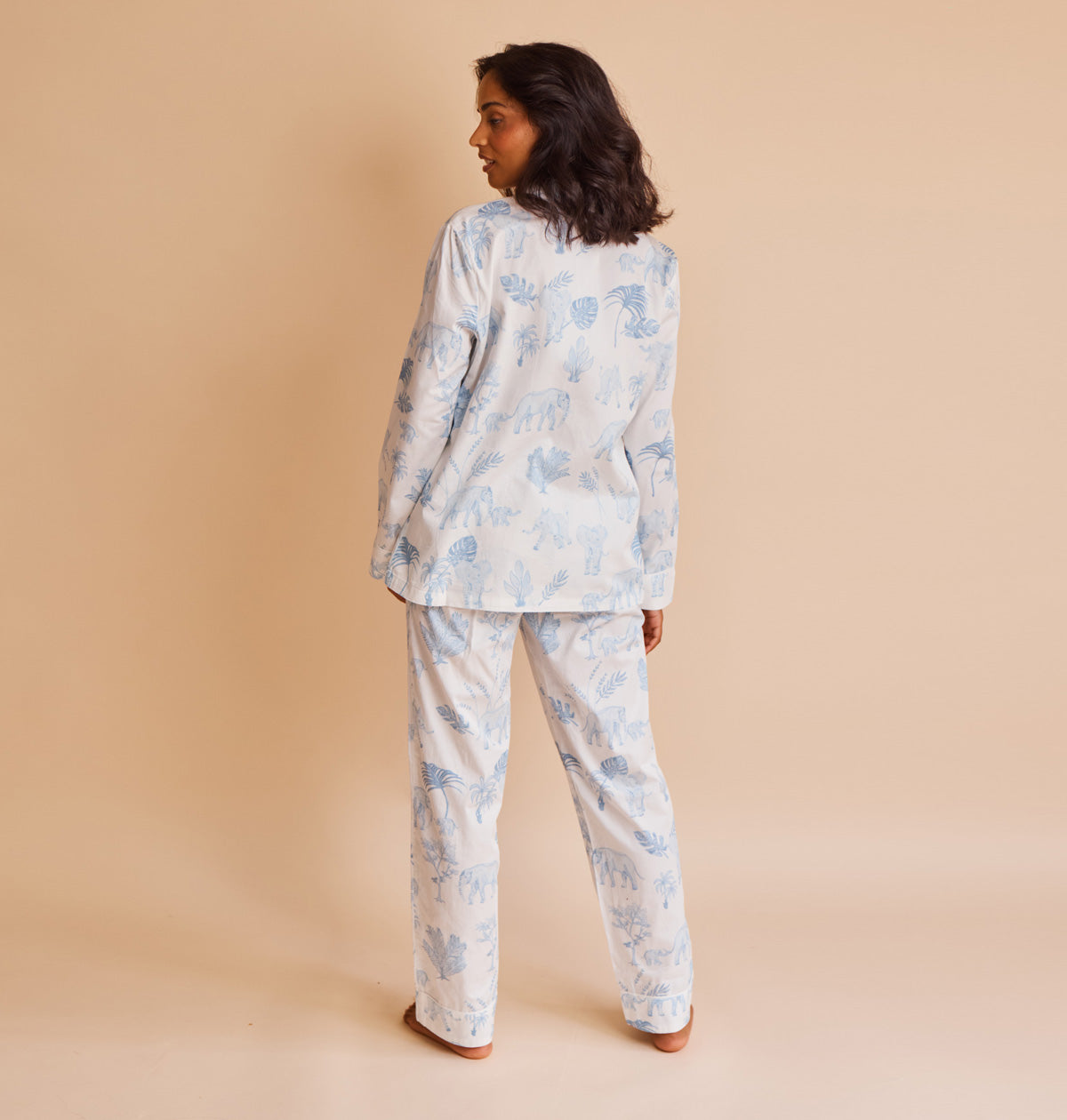 Cotton Sateen Elephants Pajamas