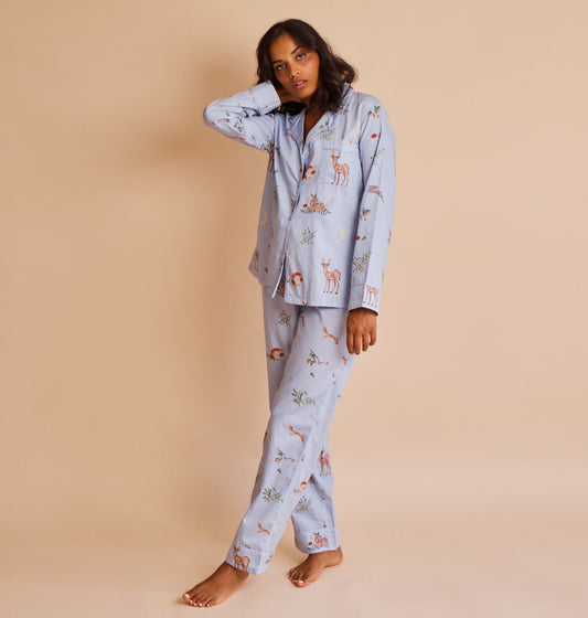 Cotton Sateen Enchanted Woodland Pajamas
