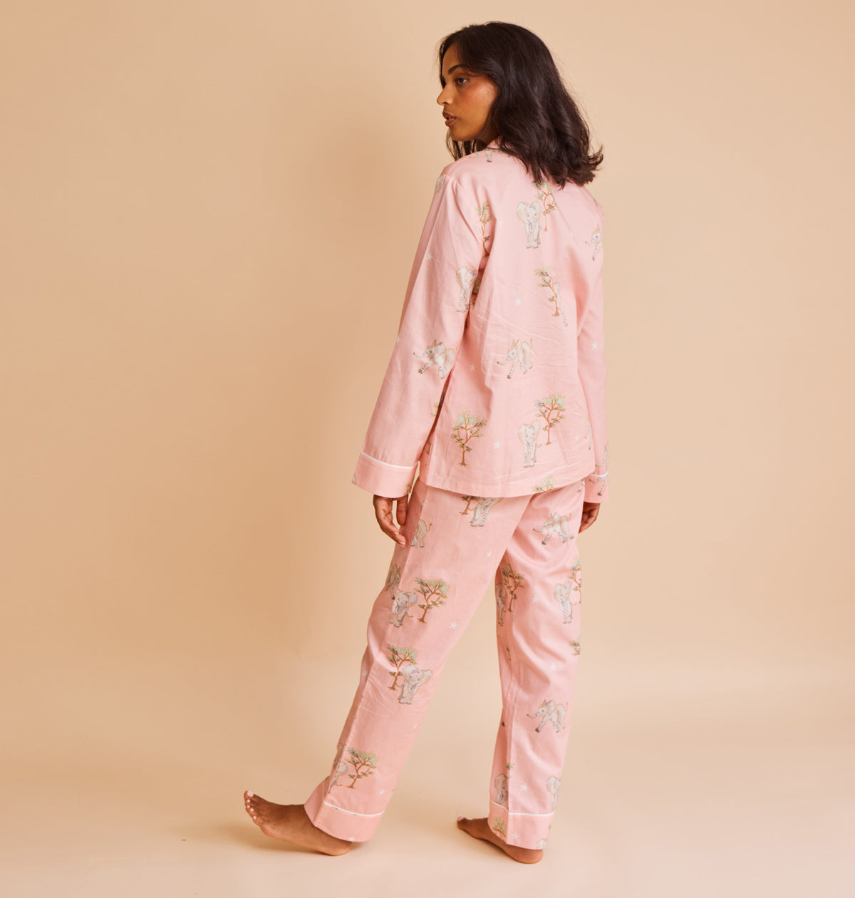 Cotton Sateen Elephant Pajamas